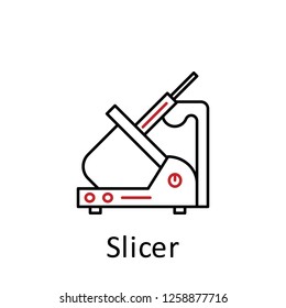 slicer icon. Element of restaurant professional equipment. Thin line icon for website design and development, app development. Premium icon