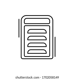 Slicer icon. Simple line, outline vector elements of kitchen object for ui and ux, website or mobile application