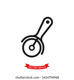 slicer icon vector logo template, kitchen utensil icon, pizza slicer icon  