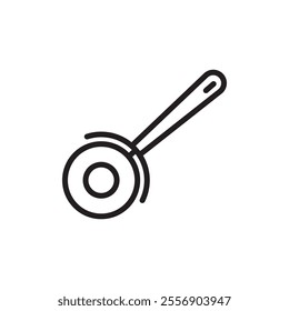 Slicer pizza icon Thin line art collection