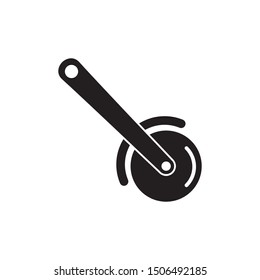 Slicer pizza icon vector. Pizza cutter symbol illustration. Simple design on white background.