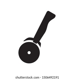Slicer pizza icon vector. Pizza cutter symbol illustration. Simple design on white background.