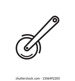 Slicer pizza icon vector. Pizza cutter symbol illustration. Simple design on white background.