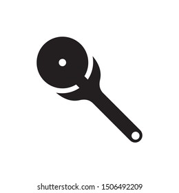 Slicer pizza icon vector. Pizza cutter symbol illustration. Simple design on white background.