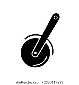 Slicer Pizza Symbol Vektor. Cutter-Symbol auf weißem Hintergrund.
