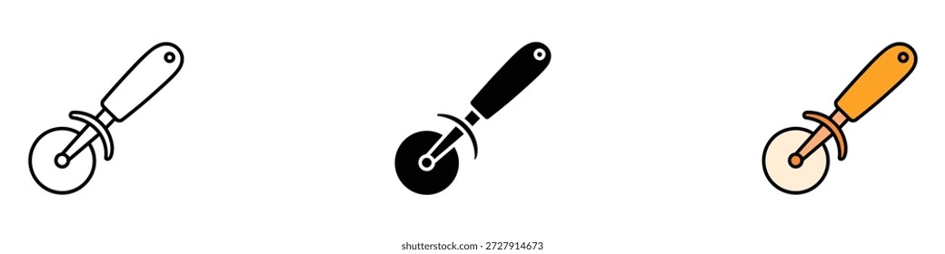 Slicer pizza icon vector. cutter, kitchen tool symbol. vector illustration.