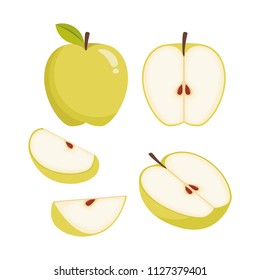 Slices of apple illustration vector