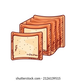 slices bread food icon isolated