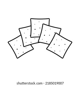 Recortes de contorno de pan Ilustración del icono Ilustración sobre fondo blanco