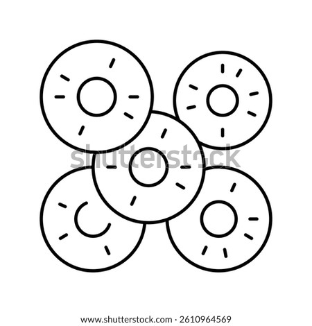 slices carrot line icon vector. slices carrot sign. isolated contour symbol black illustration