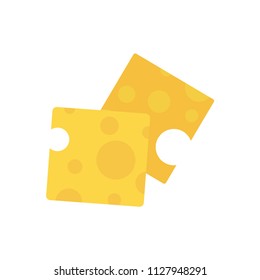 Slices of cheese graphic illustration