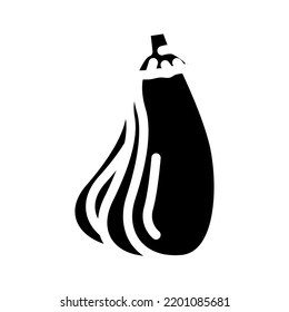 slices eggplant glyph icon vector. slices eggplant sign. isolated symbol illustration