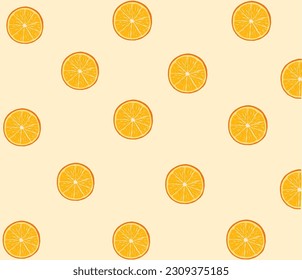 Trozos de fondo naranja fresco de verano. Ilustración vectorial