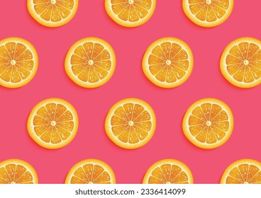 Slices of fresh orange for summer background.