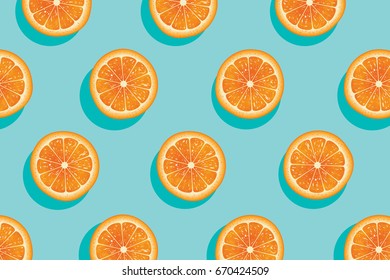 Slices of fresh orange summer background. 