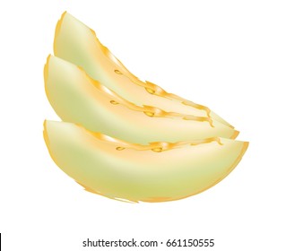 Slices of Honeydew melon