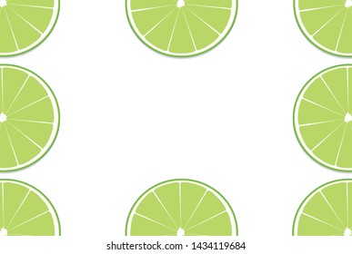 Slices of lemon or lime background for design