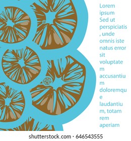 Slices of lemon on a white background. Lemon wedges on white background. Bright and contrasting. Perfect for cards, invitations, printing, sites. Vector. Typography. Text.