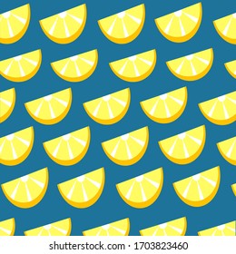 Slices lemon pattern. Vector illustration