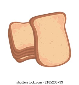 rebanadas aisladas del icono del pan de hogaza