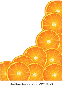 slices of orange design card