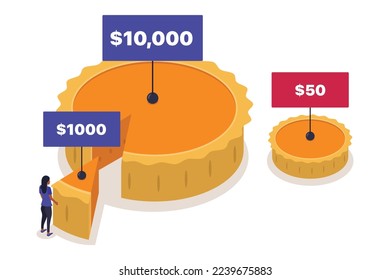Slices Of Pie metaphors Vectorart