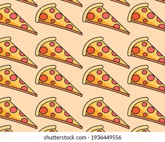 slices pizza fast food background