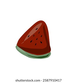 Slices of red watermelon handrawn vector illustration