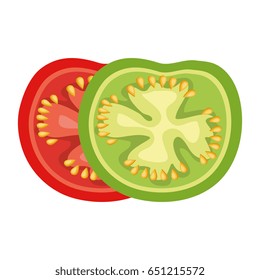 slices tomato isolated icon