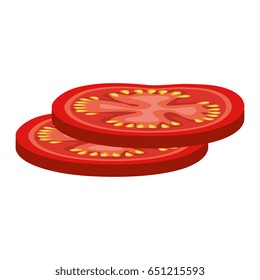 slices tomato isolated icon