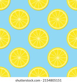 Slices Vector de fondo de verano de limón amarillo