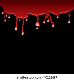 Lástima de la sangre que gotea por un fondo negro con reflejo claro