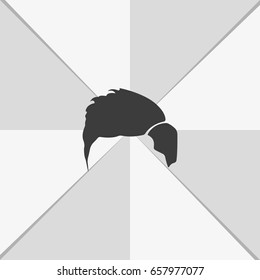 Slick hair style for men icon.