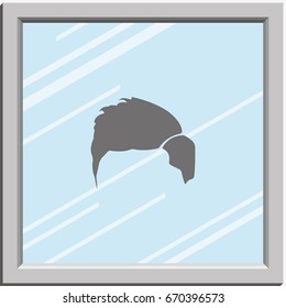 Slick hair style for men icon.