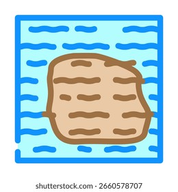 slick ocean surface color icon vector. slick ocean surface sign. isolated symbol illustration