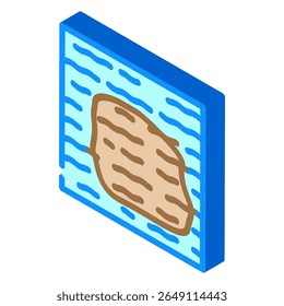 slick ocean surface isometric icon vector. slick ocean surface sign. isolated symbol illustration