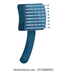 Slicker brush for removing mats and tangles from pet fur, featuring metal bristles for effective grooming