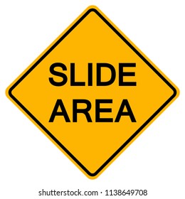 Slide Area Symbol Sign, Vector Illustration, Isolate On White Background, Label. EPS10