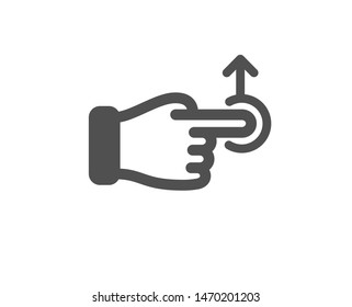 Slide arrow sign. Drag drop gesture icon. Swipe action symbol. Classic flat style. Simple drag drop icon. Vector