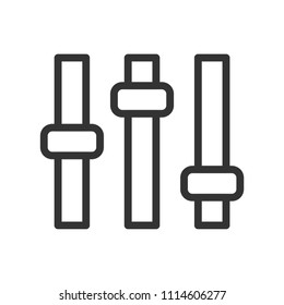 slide bar thin line icon inter face ui -ux