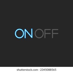 A slide bar with two options, on or off