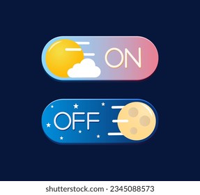 A slide bar with two options, on or off