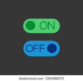 A slide bar with two options, on or off