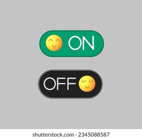 A slide bar with two options, on or off