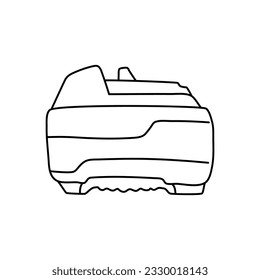 Slide Battery for Cordless Tool  Doodle Hand drawn vector illustration