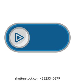 Slide Button In Blue Color And Rounded Rectangle Shape
