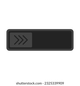 Slide Button In Grey Color And Rectangle Shape
