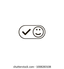slide button icon. sign design