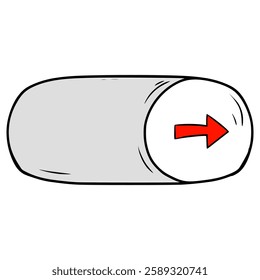 slide button illustration hand drawn isolated vector