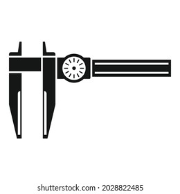 Slide Caliper Icon Simple Vector. Vernier Micrometer. Calliper Tool